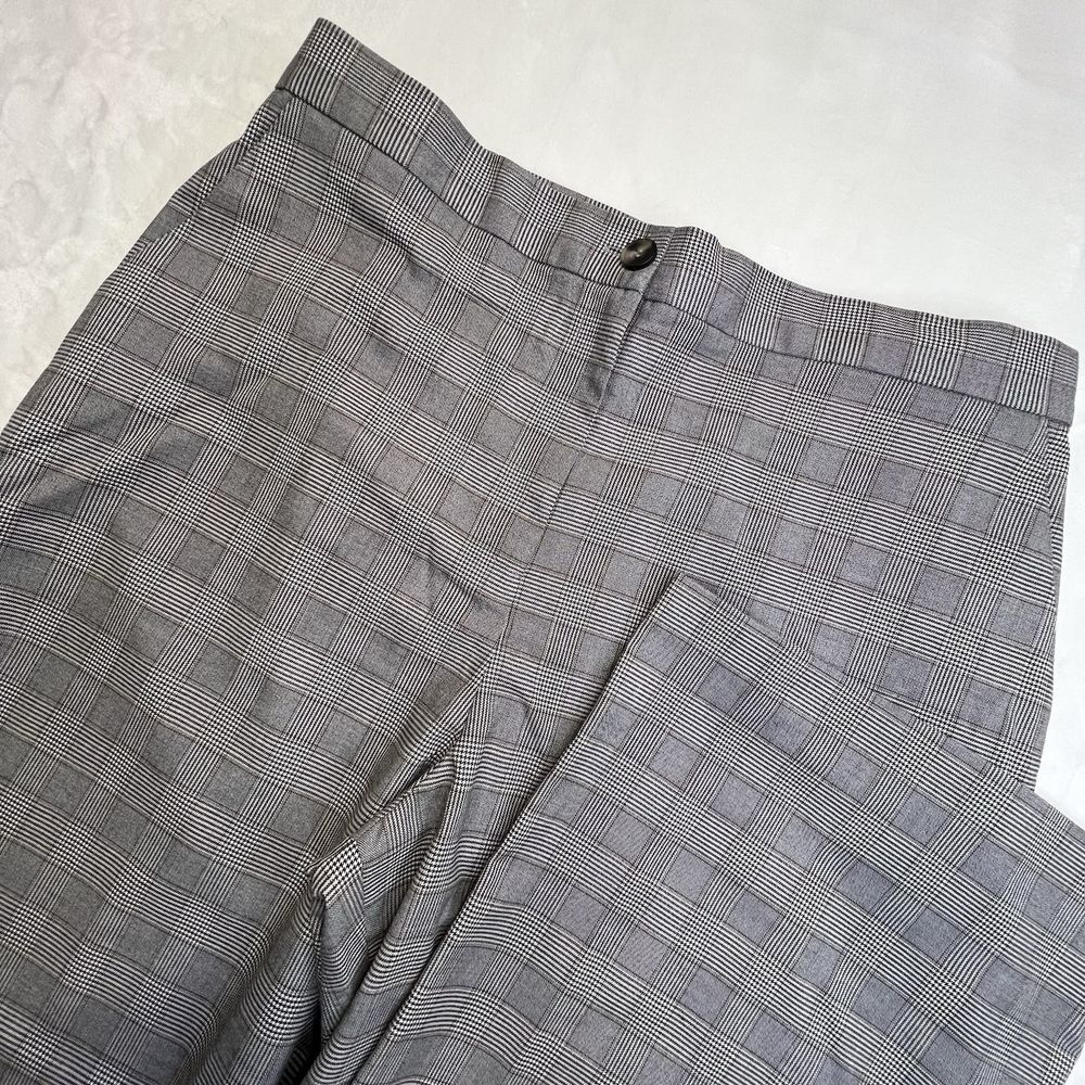 ASOS Gray Plaid Wide Leg Pants